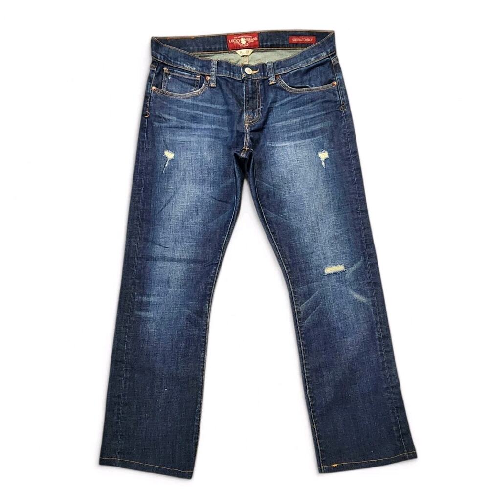 Lucky Brand Jeans Sienna Tomboy Straight Leg Medium Wash Mid Rise Womens 8/29